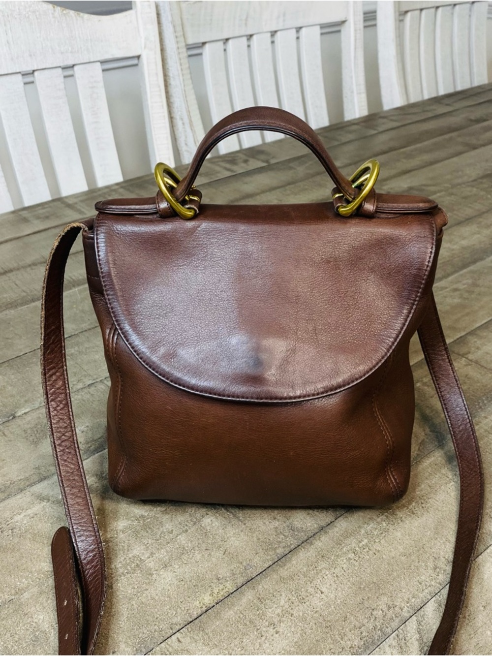 Coach Soho Legacy Top Handle Bag (Style No. 4158) Vintage Brown Leather - Picture 2 of 10
